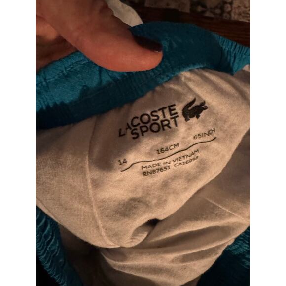 Lacoste Sport Color Block Nylon Track Suit Jacket + Pants kids 14 - Picture 4 of 4